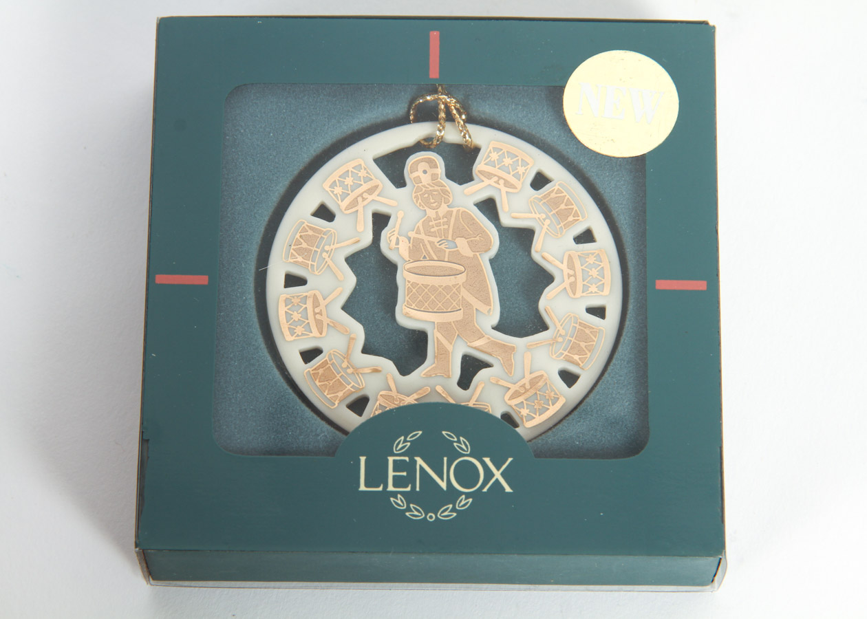 Collection of Lenox Porcelain Christmas Ornaments