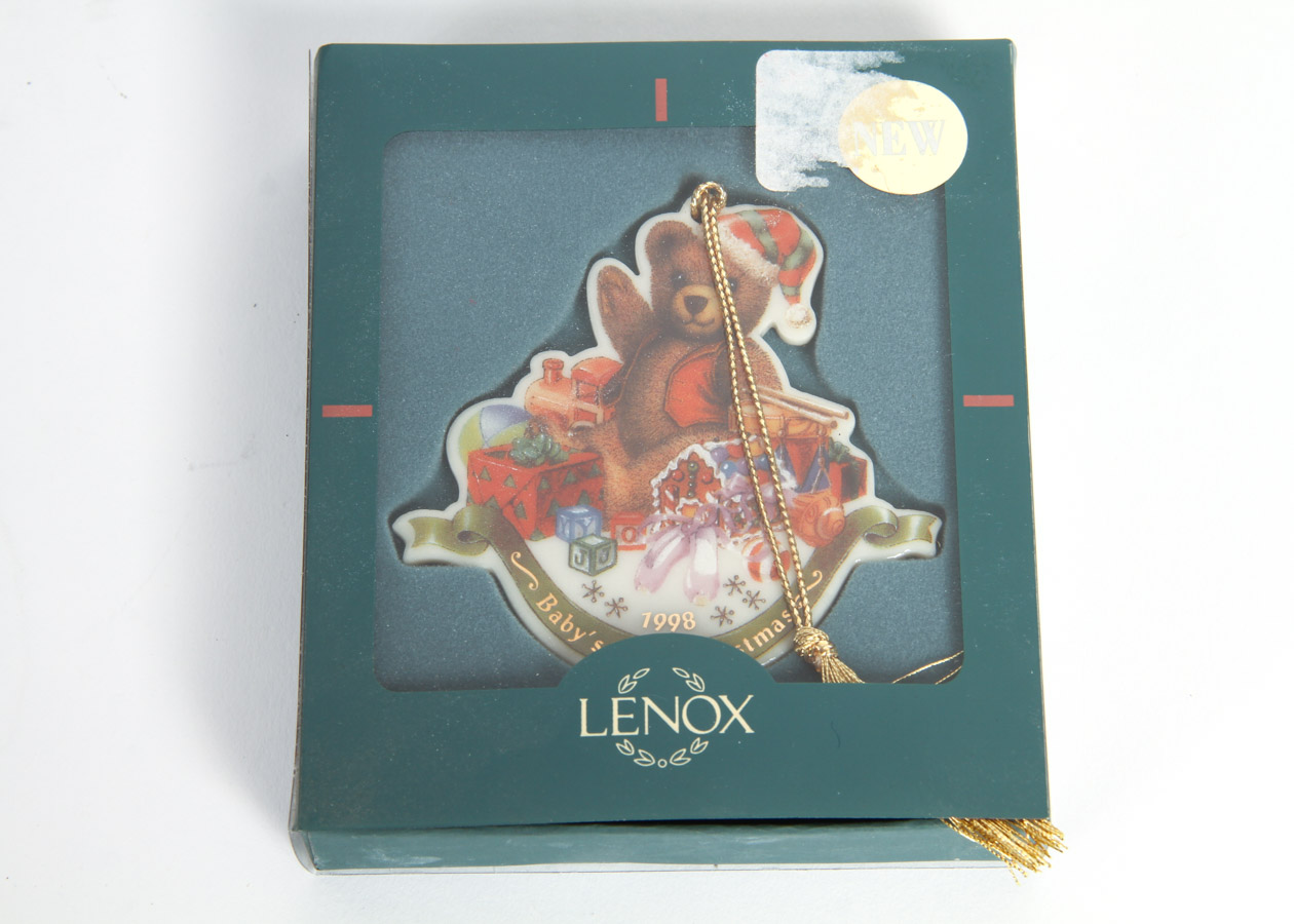 Collection of Lenox Porcelain Christmas Ornaments