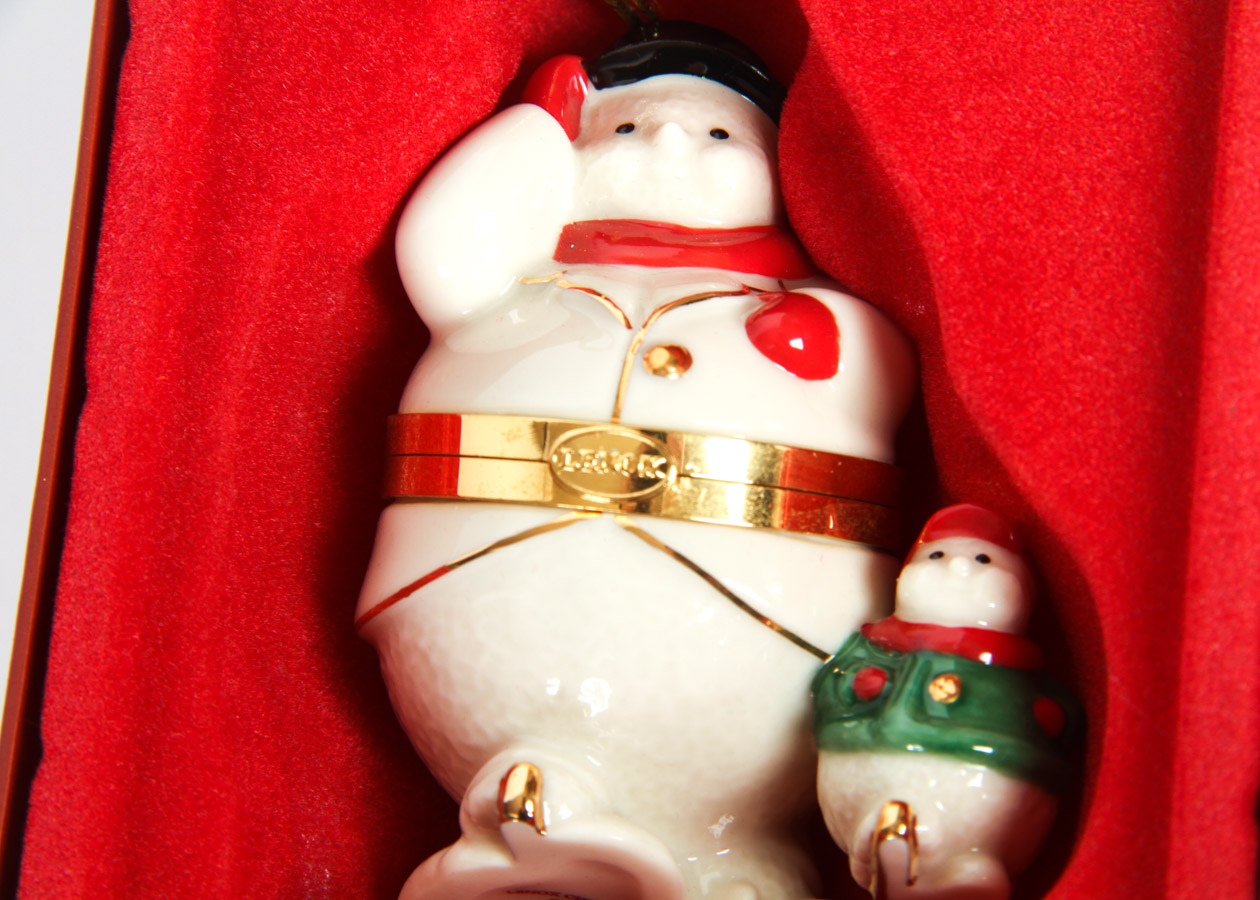 Collection of Lenox Porcelain Christmas Ornaments