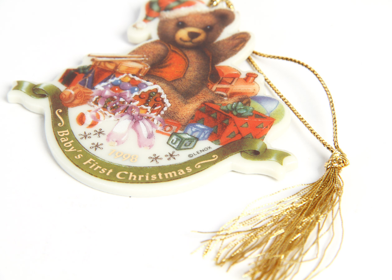 Collection of Lenox Porcelain Christmas Ornaments