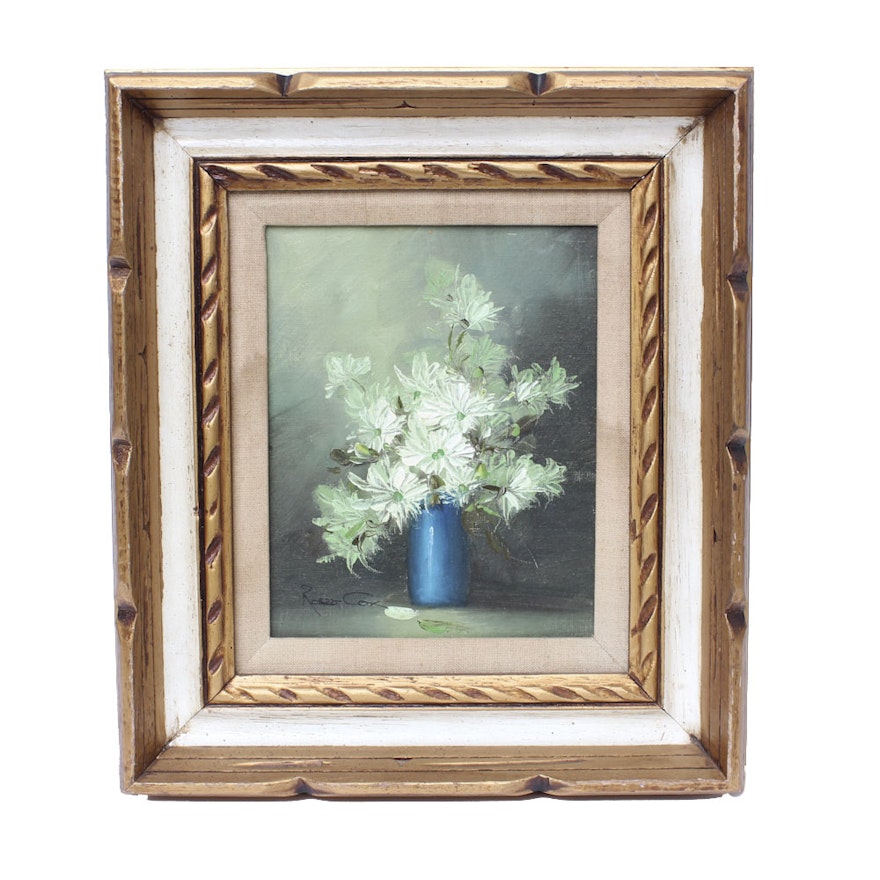 Framed Still Life Floral Painting