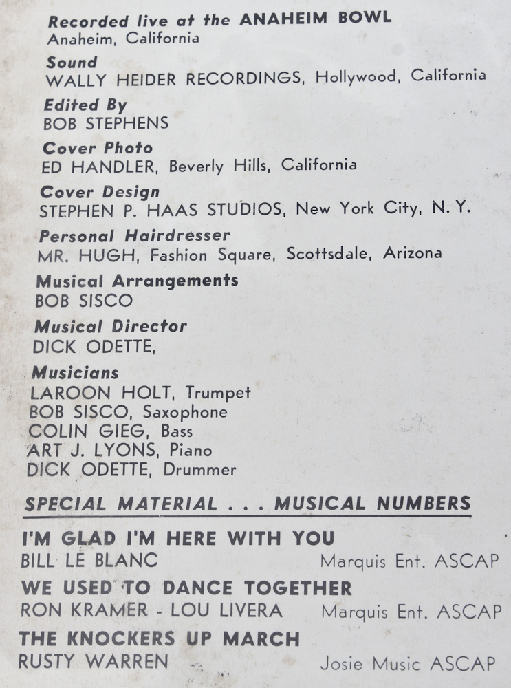 Rusty Warren, Ramsey Lewis and Other Vintage Records