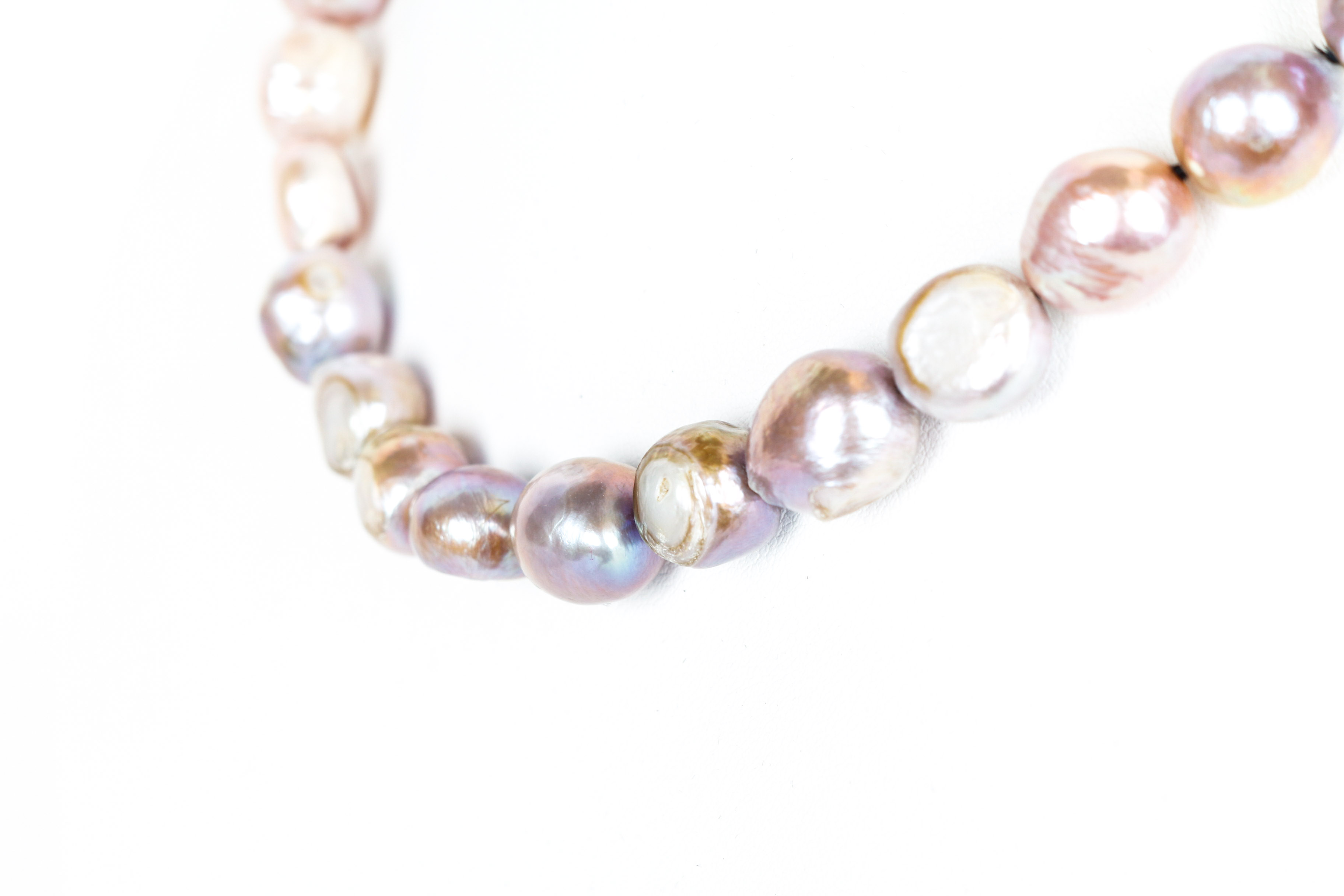 Dyed Freshwater Cultured Pearl Necklace with a 14K Clasp