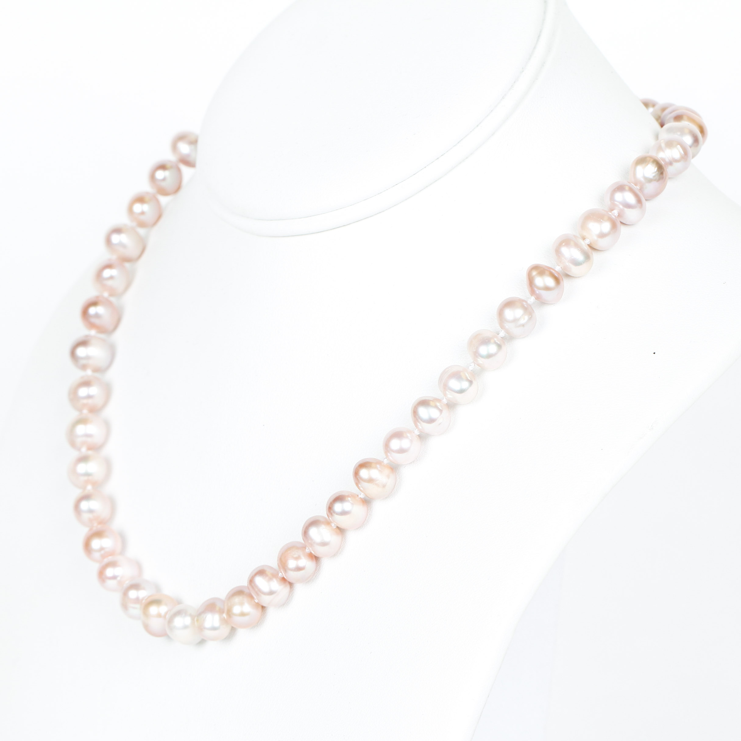 Dyed Freshwater Cultured Pearl Necklace with Sterling Silver Clasp