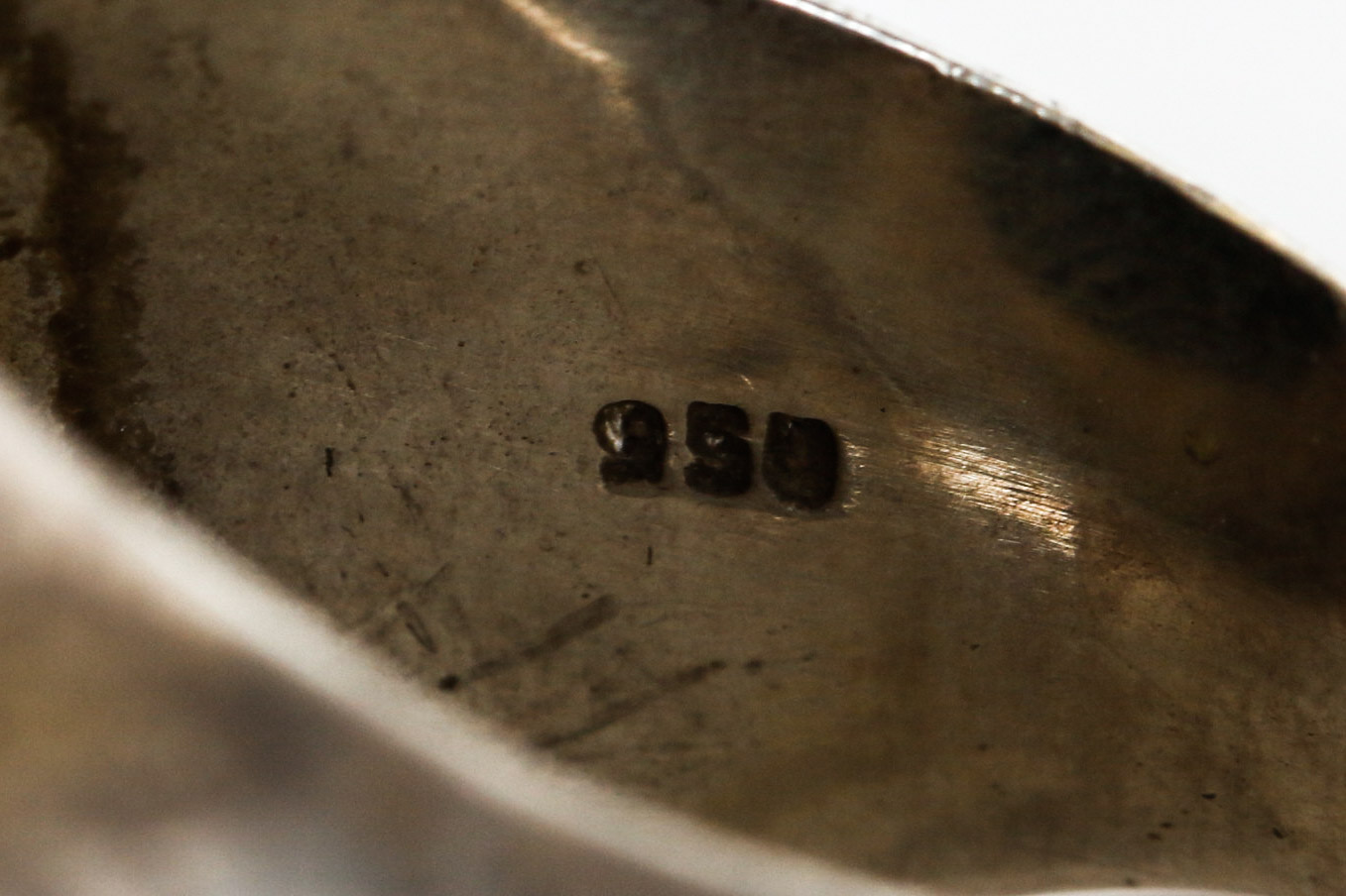 Vintage Sterling Silver and Black Onyx Intaglio Ring