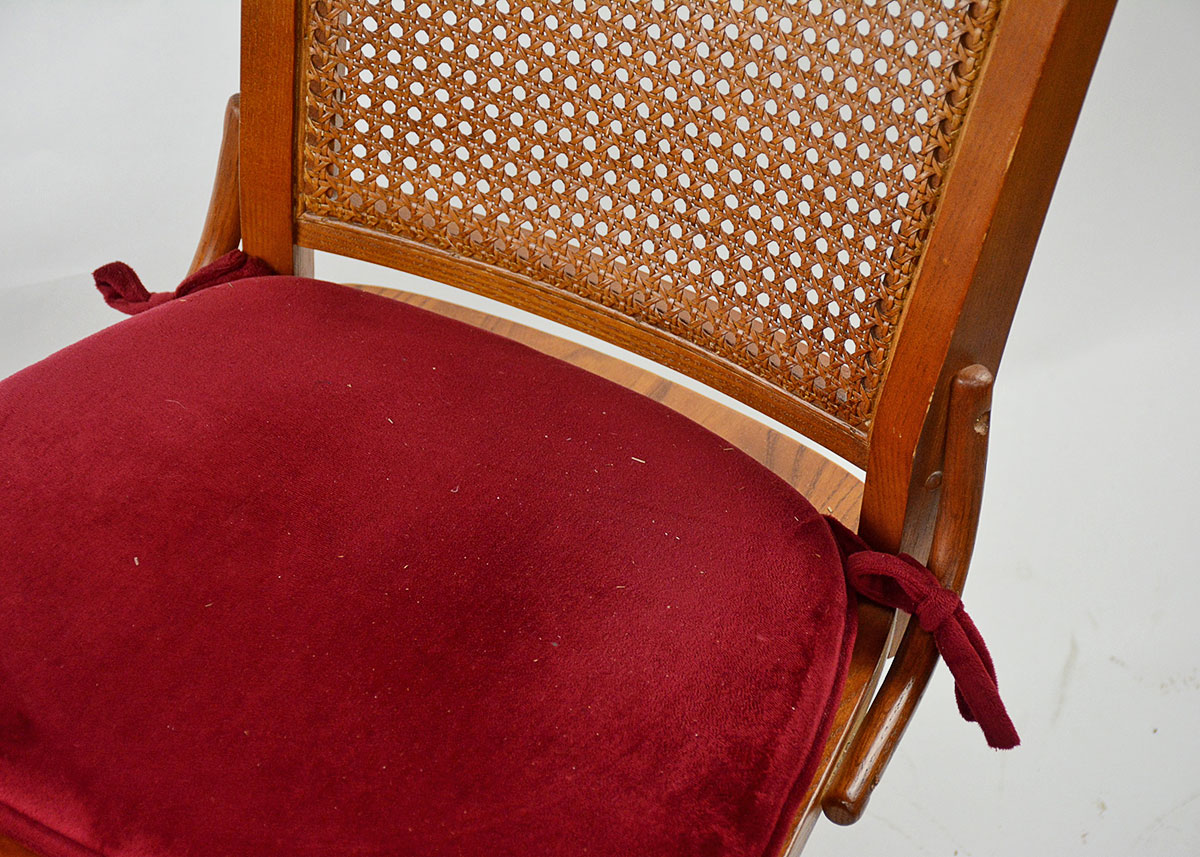 Vintage Oak Cane Back Office Chair