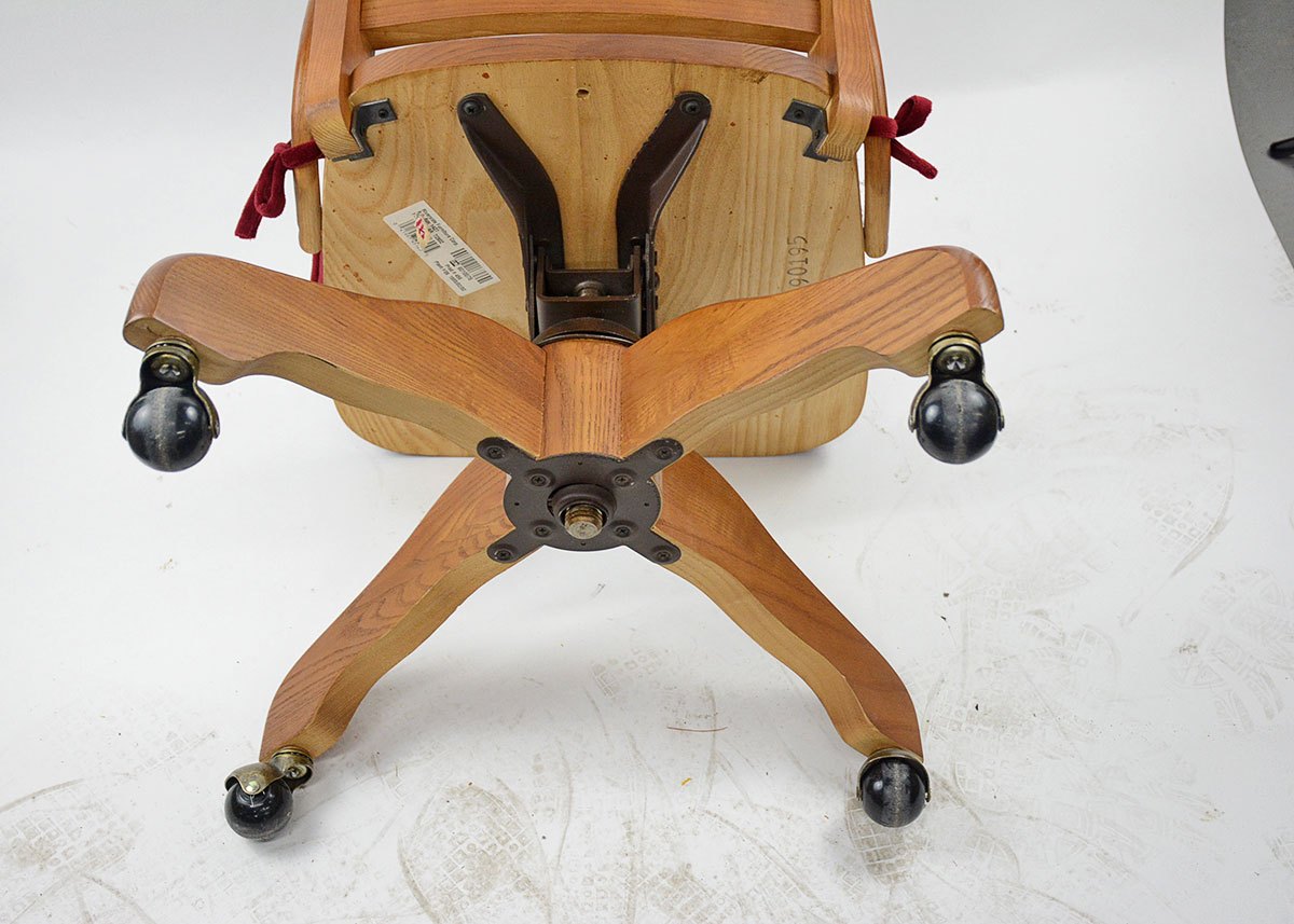 Vintage Oak Cane Back Office Chair
