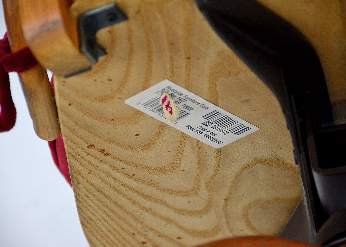 Vintage Oak Cane Back Office Chair