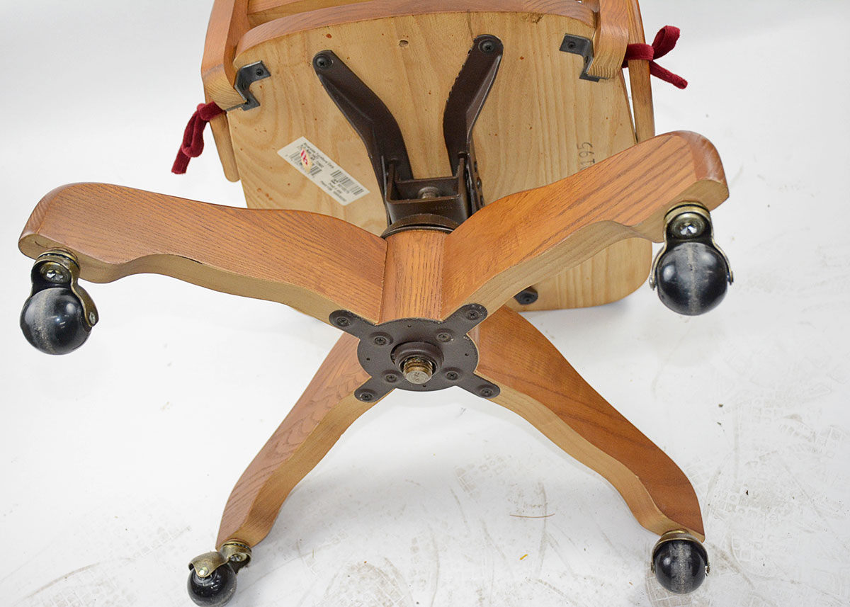 Vintage Oak Cane Back Office Chair