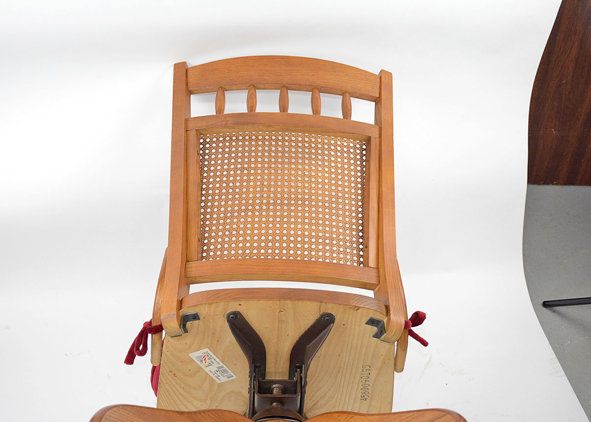 Vintage Oak Cane Back Office Chair