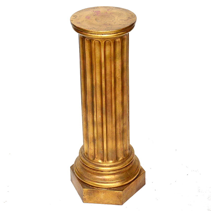 Gold Column Plant Stand