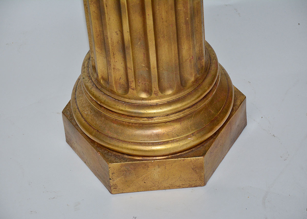 Gold Column Plant Stand