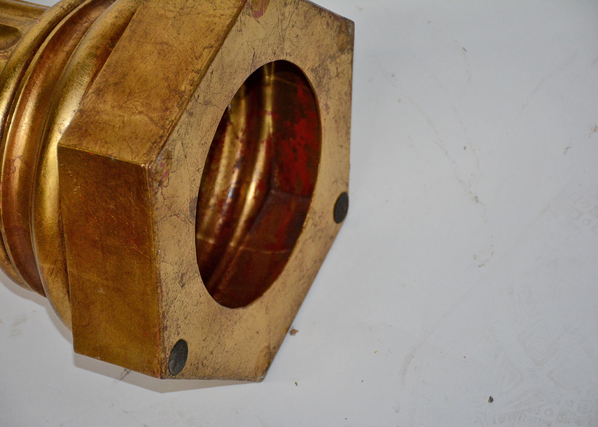 Gold Column Plant Stand