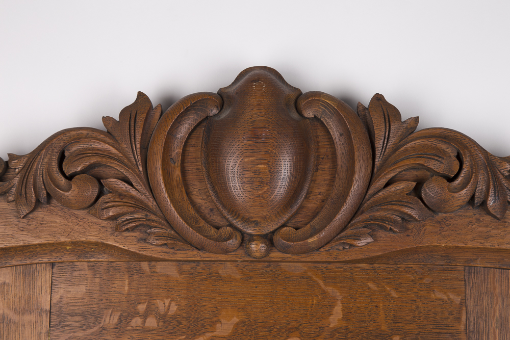 Antique Oak Framed Hall Mirror