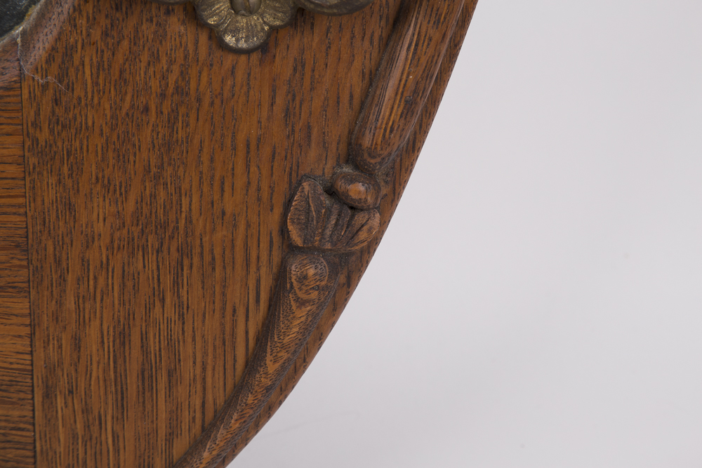 Antique Oak Framed Hall Mirror