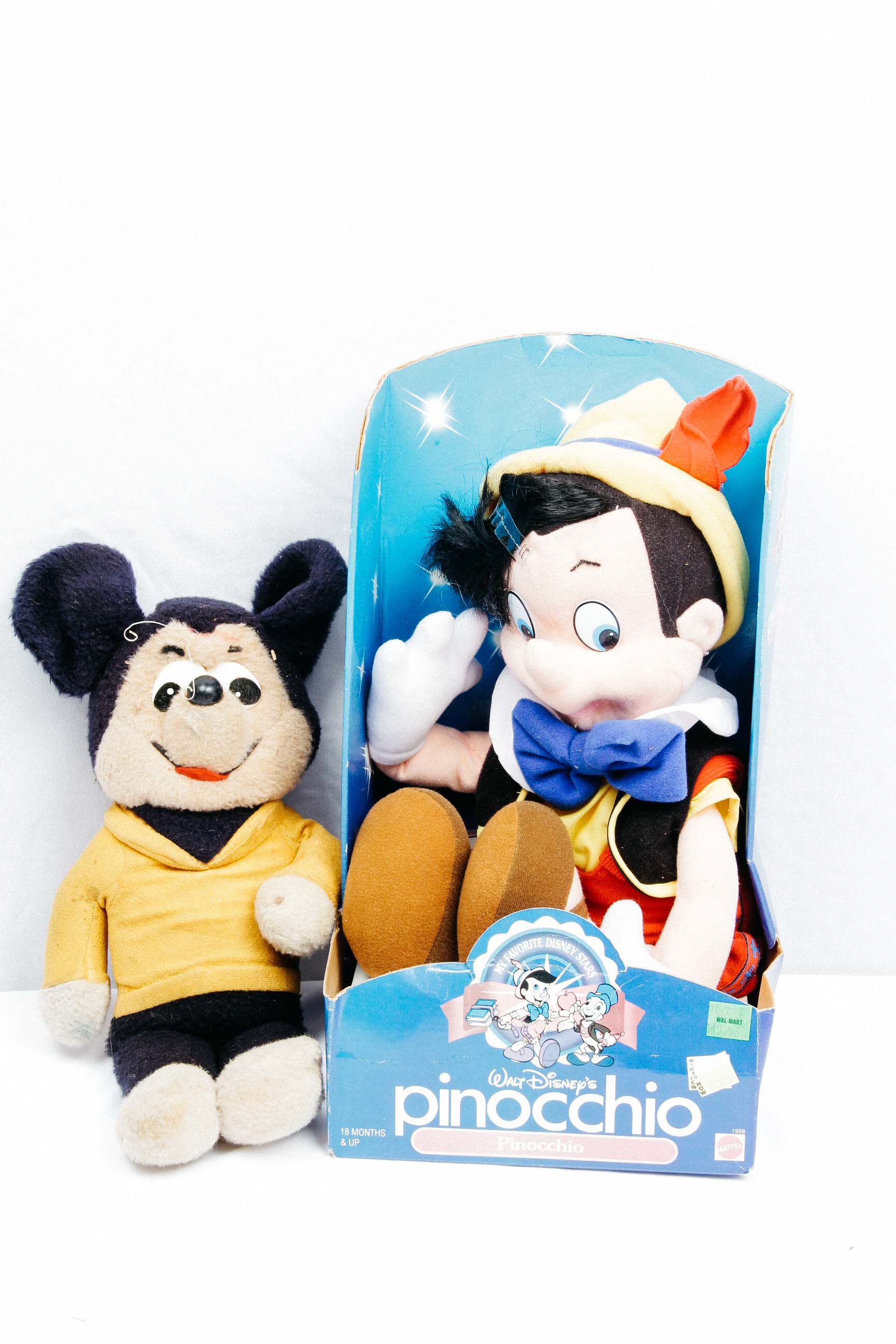 Walt Disney Pinnochio and Mickey Mouse
