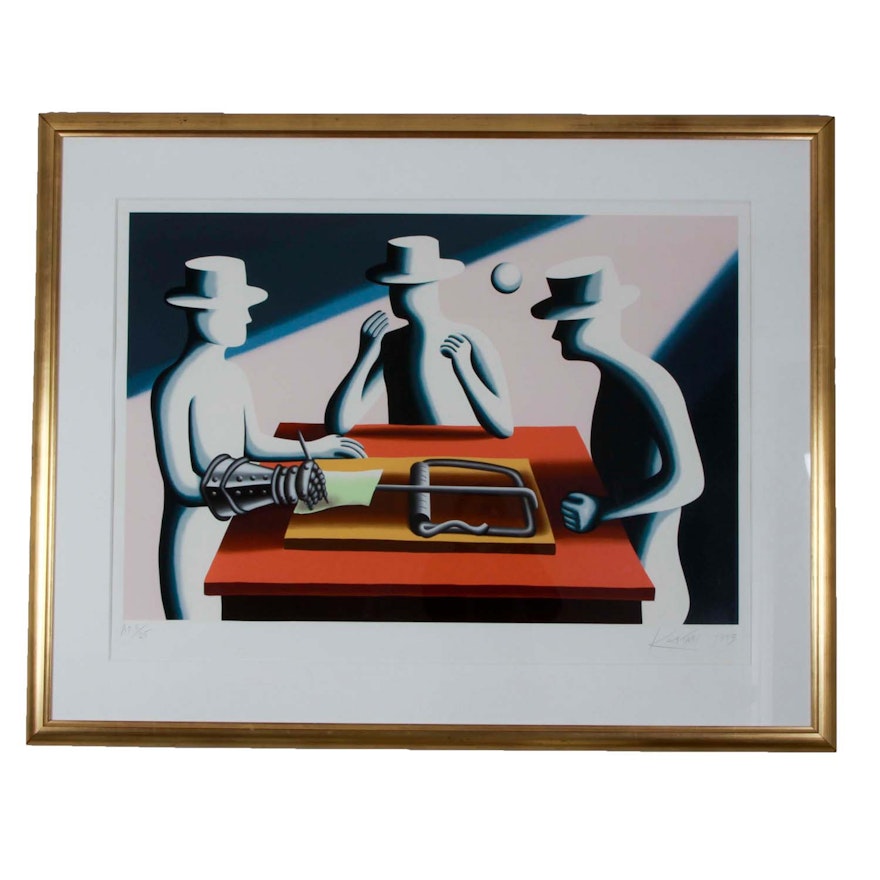 Mark Kostabi Artist Proof Serigraph "Art of the Deal Iron Fist"