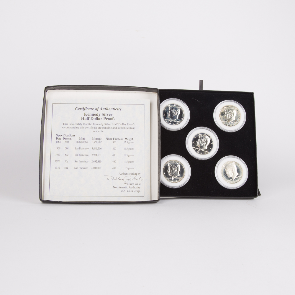 Group of Kennedy Silver Half-Dollar Proofs