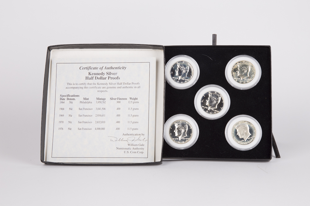 Group of Kennedy Silver Half-Dollar Proofs
