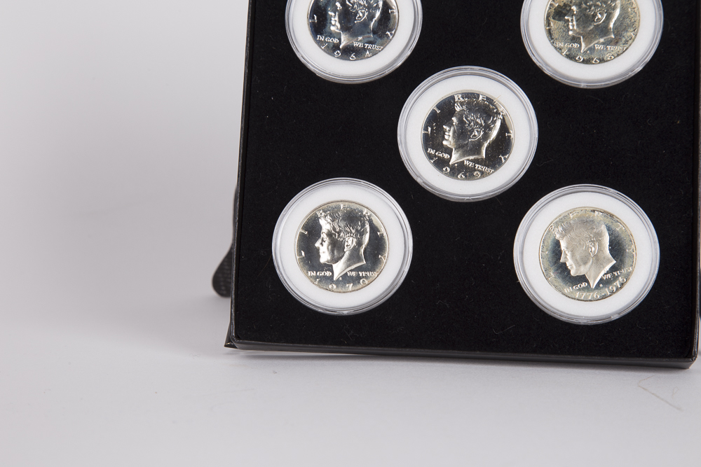 Group of Kennedy Silver Half-Dollar Proofs