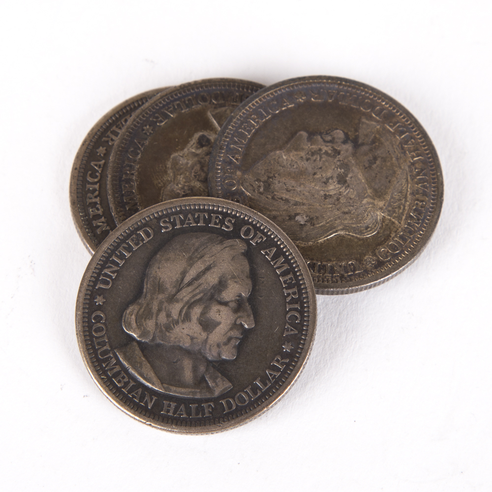 Four Columbian Exposition Silver Half-Dollars