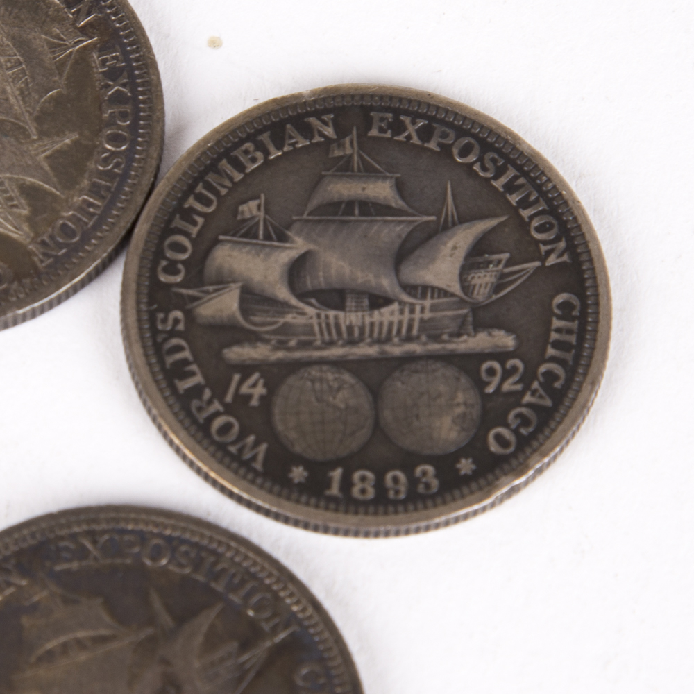 Four Columbian Exposition Silver Half-Dollars