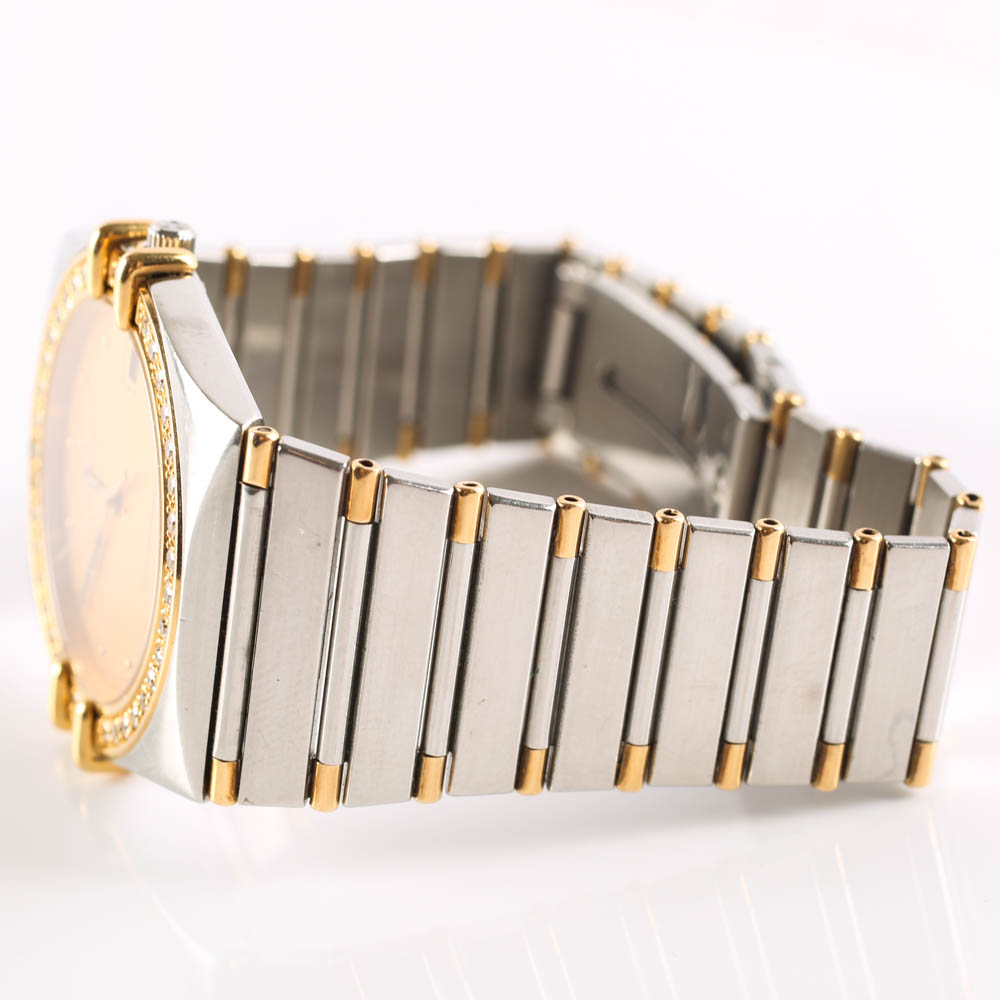 18K Stainless Steel Diamond Omega Constellation Men's Watch