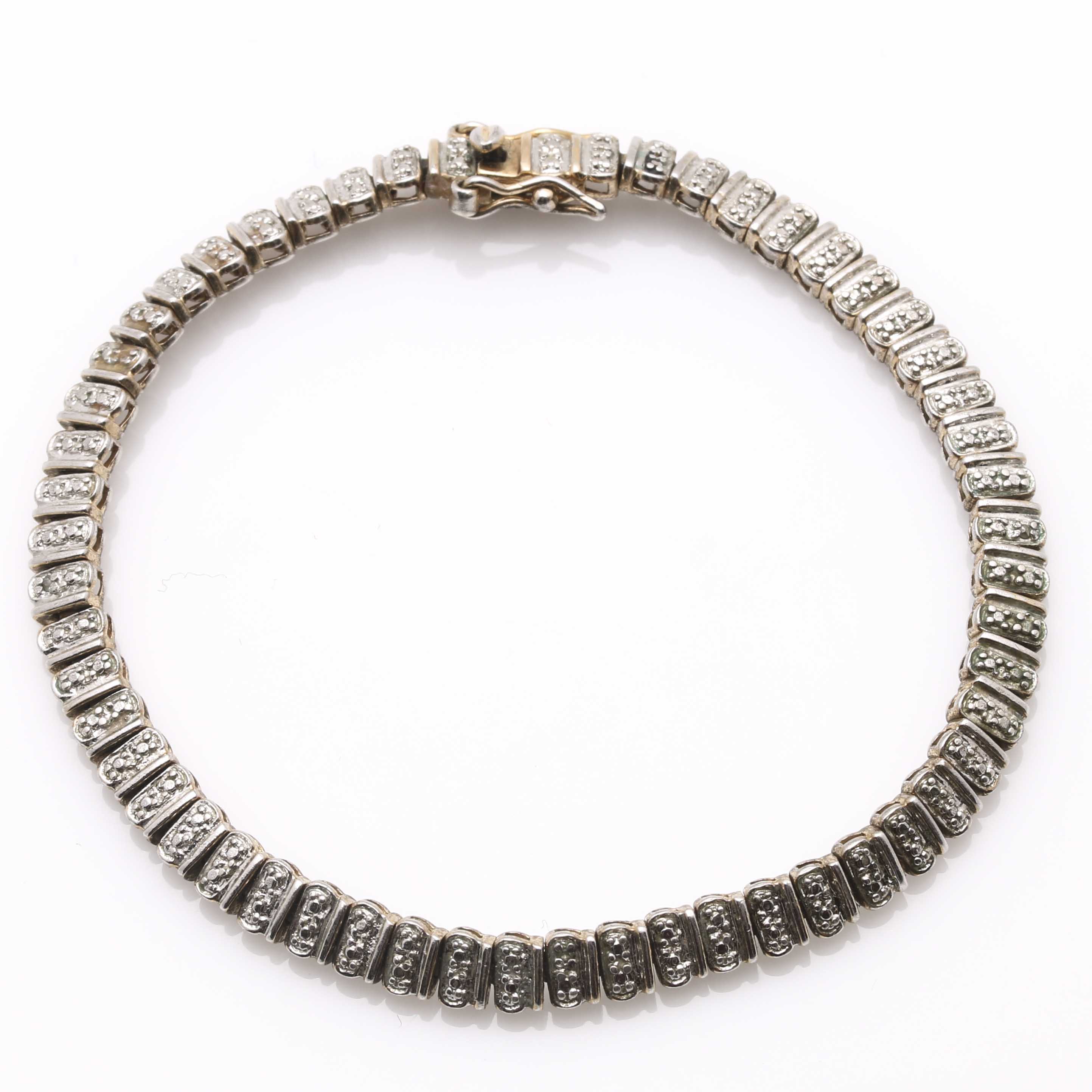 White and Gold Tone Sterling Silver Jewelry Lot