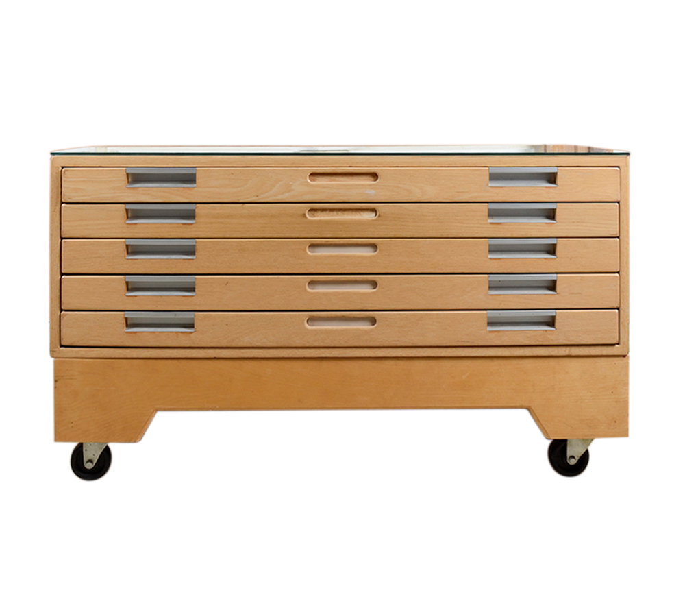 Drafting Table and Flat File Cabinet