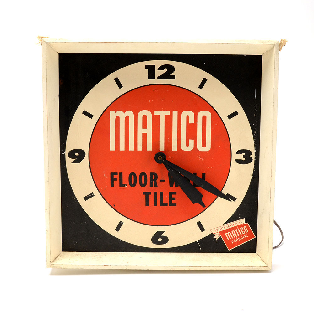 Vintage Matico Advertising Electric Wall Clock