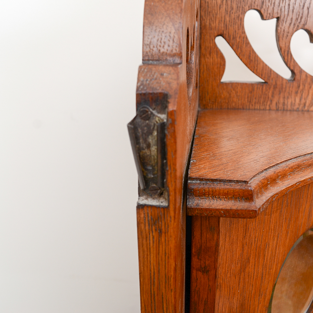 Victorian Style Mirrored Dressing Stand Over Four Drawer Dresser in Oak