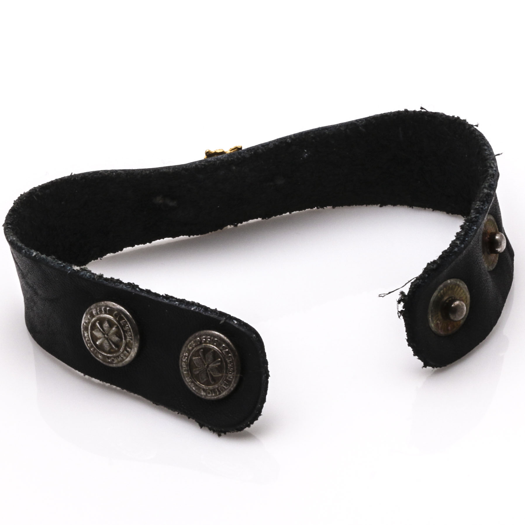 18K Yellow Gold Leather Bracelet