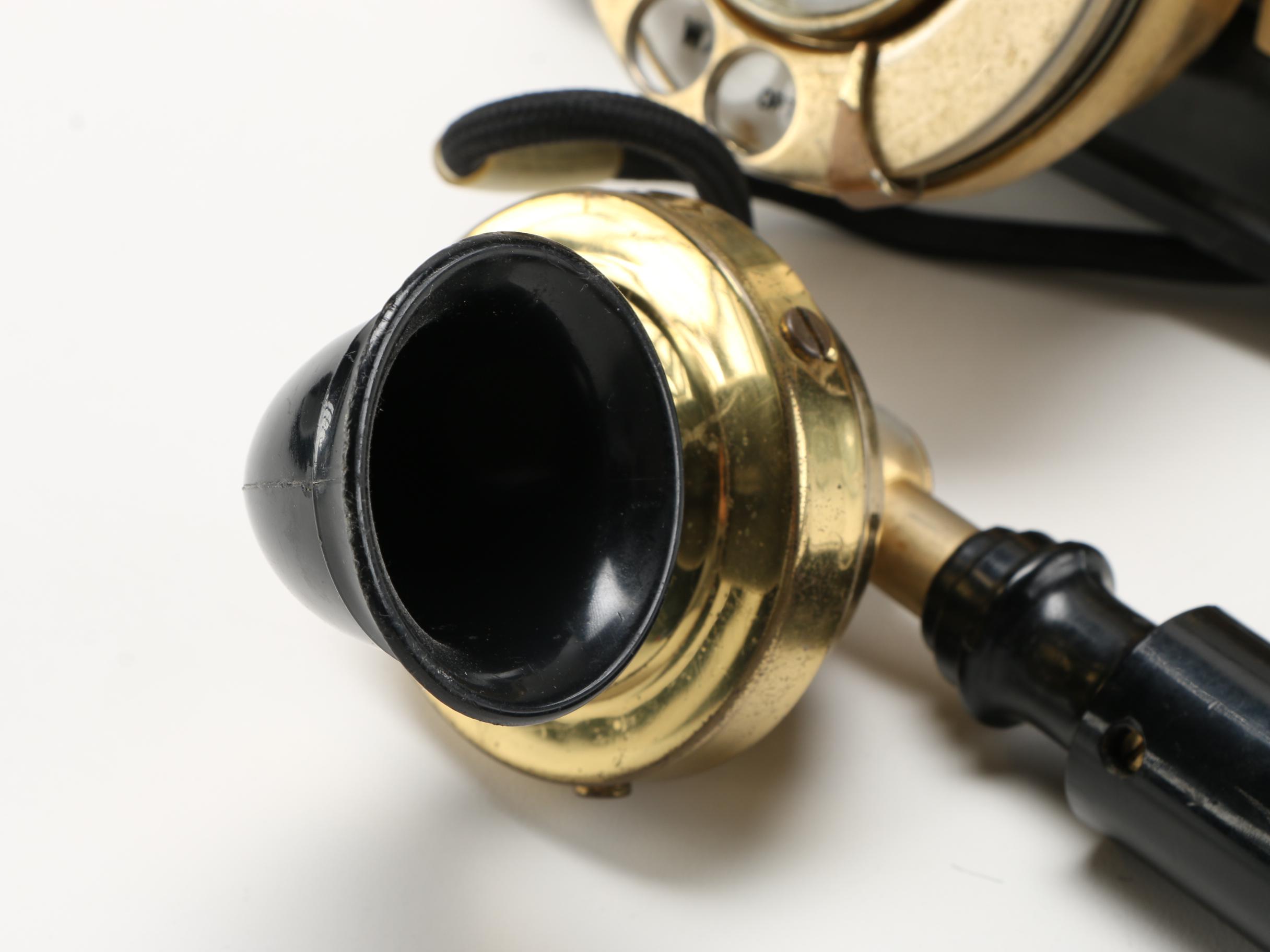 Brass Rotary Cradle Telephone