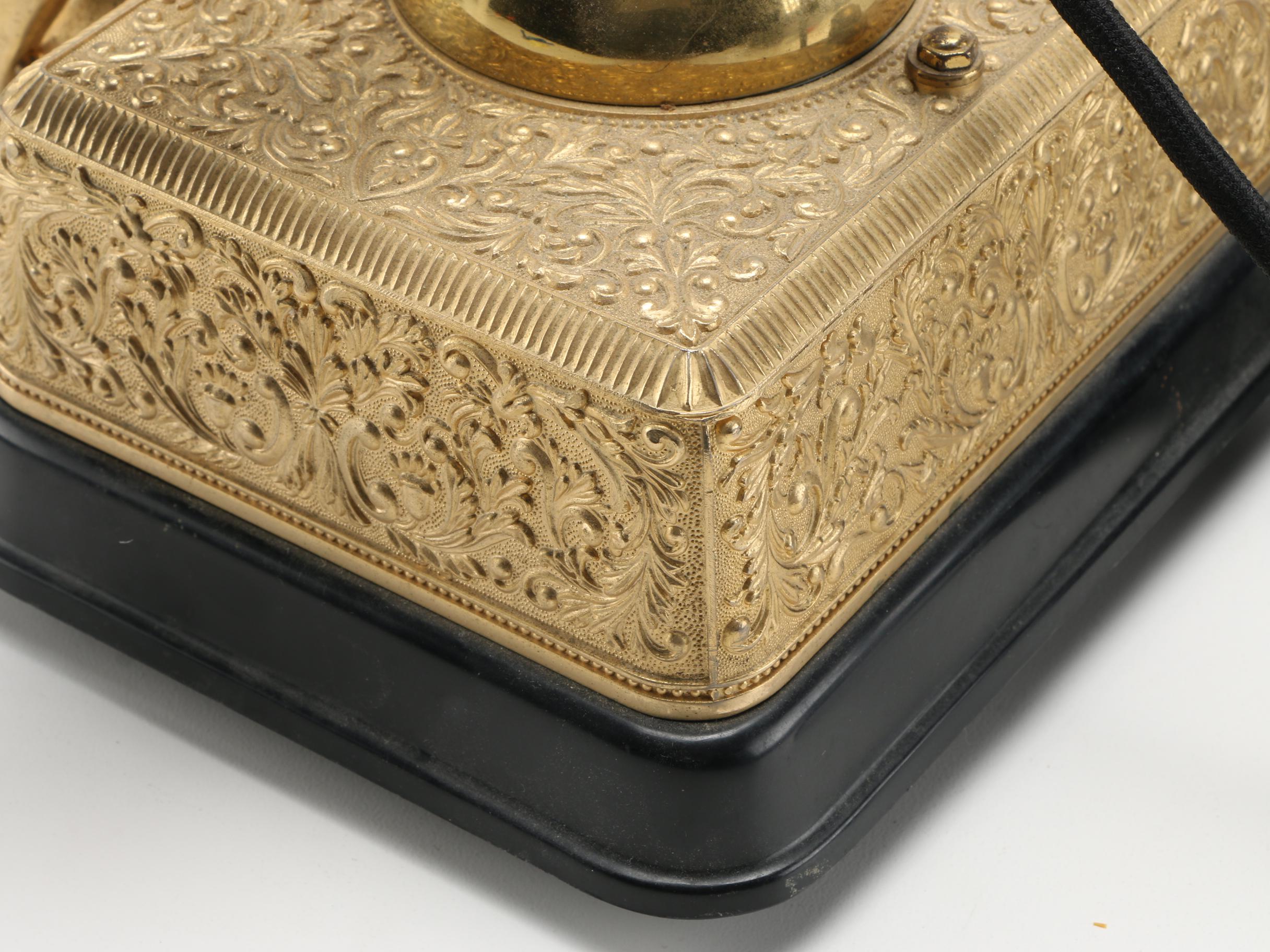 Brass Rotary Cradle Telephone