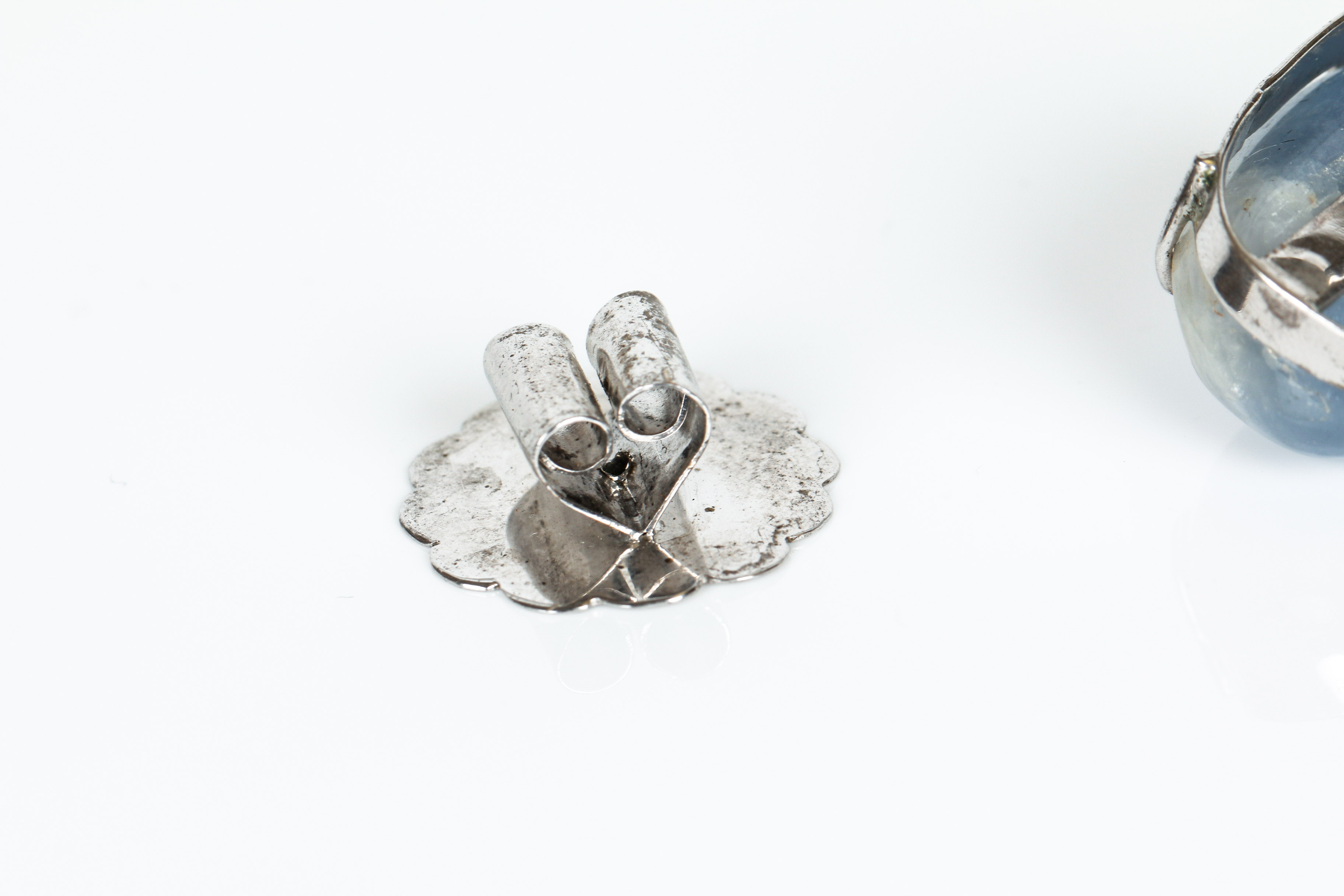 Vintage Quartz, Cultured Pearl and Silver Earrings