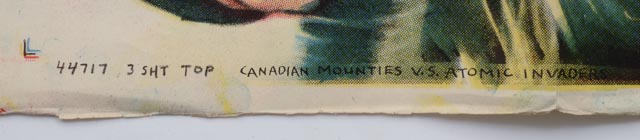 1953 Two-Sheet Theatrical Poster for "Canadian Mounties vs. Atomic Invaders"