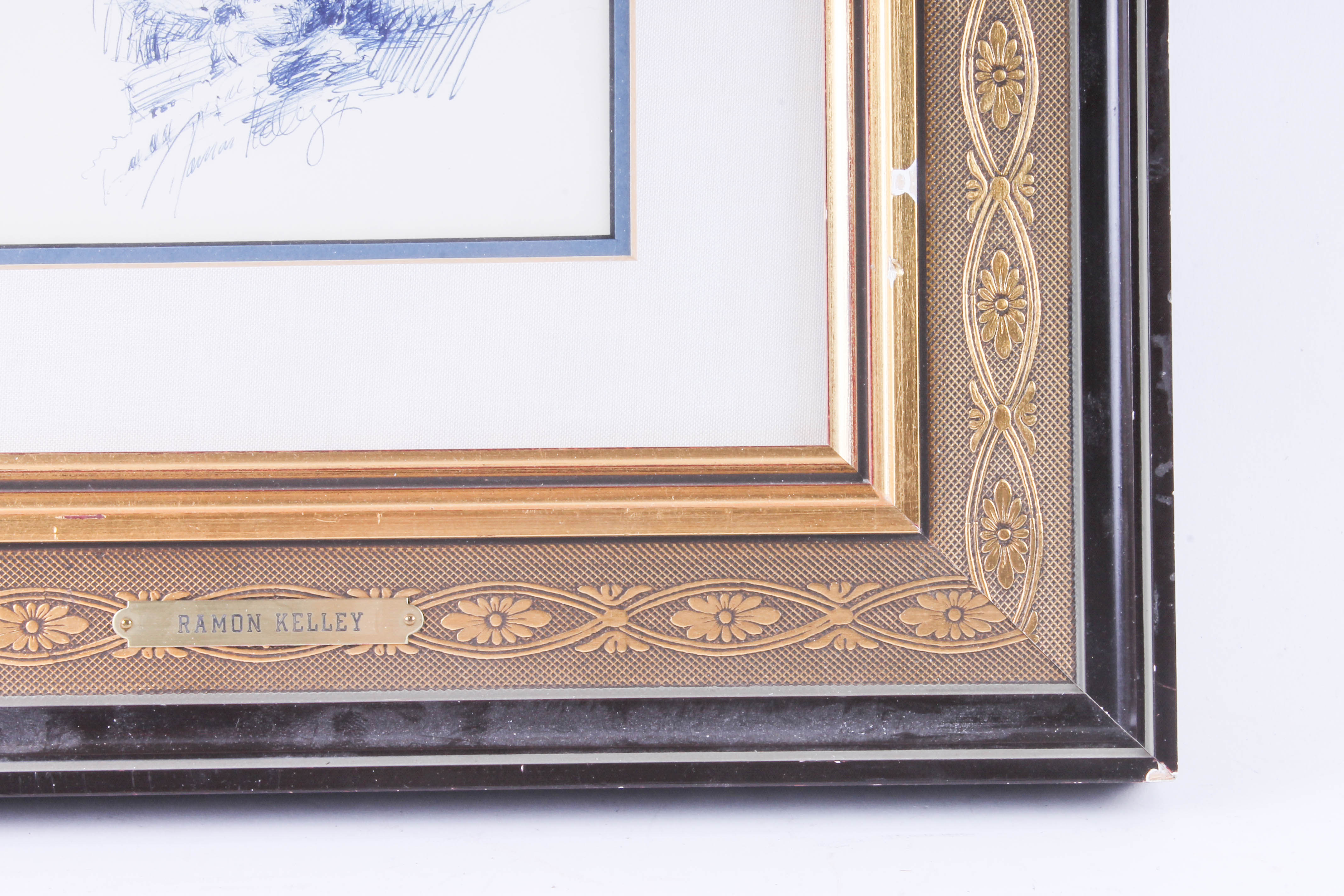 Pair of Vintage Framed Artwork by Ramon Kelley