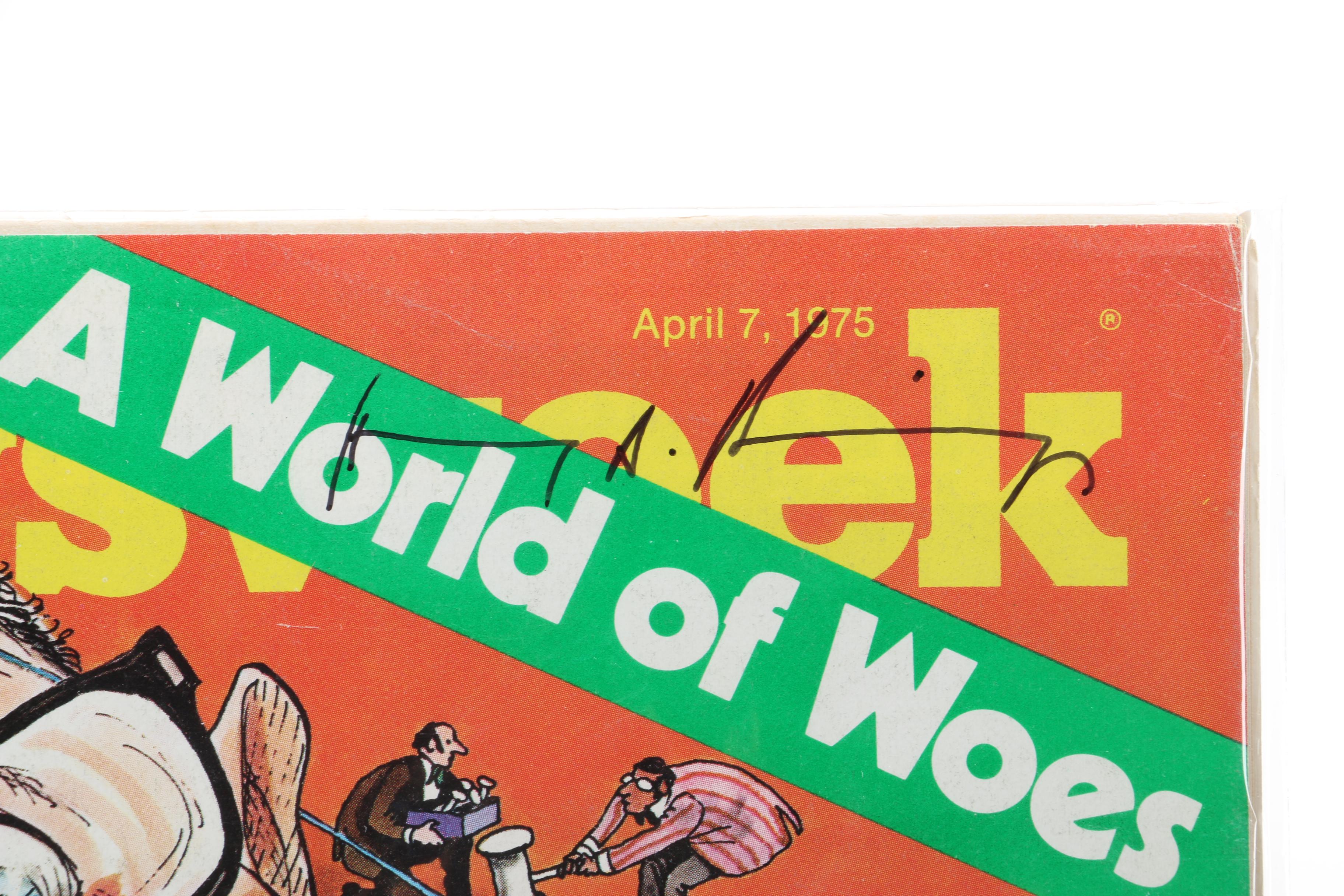 Henry Kissinger Autographed "Newsweek" Magazine