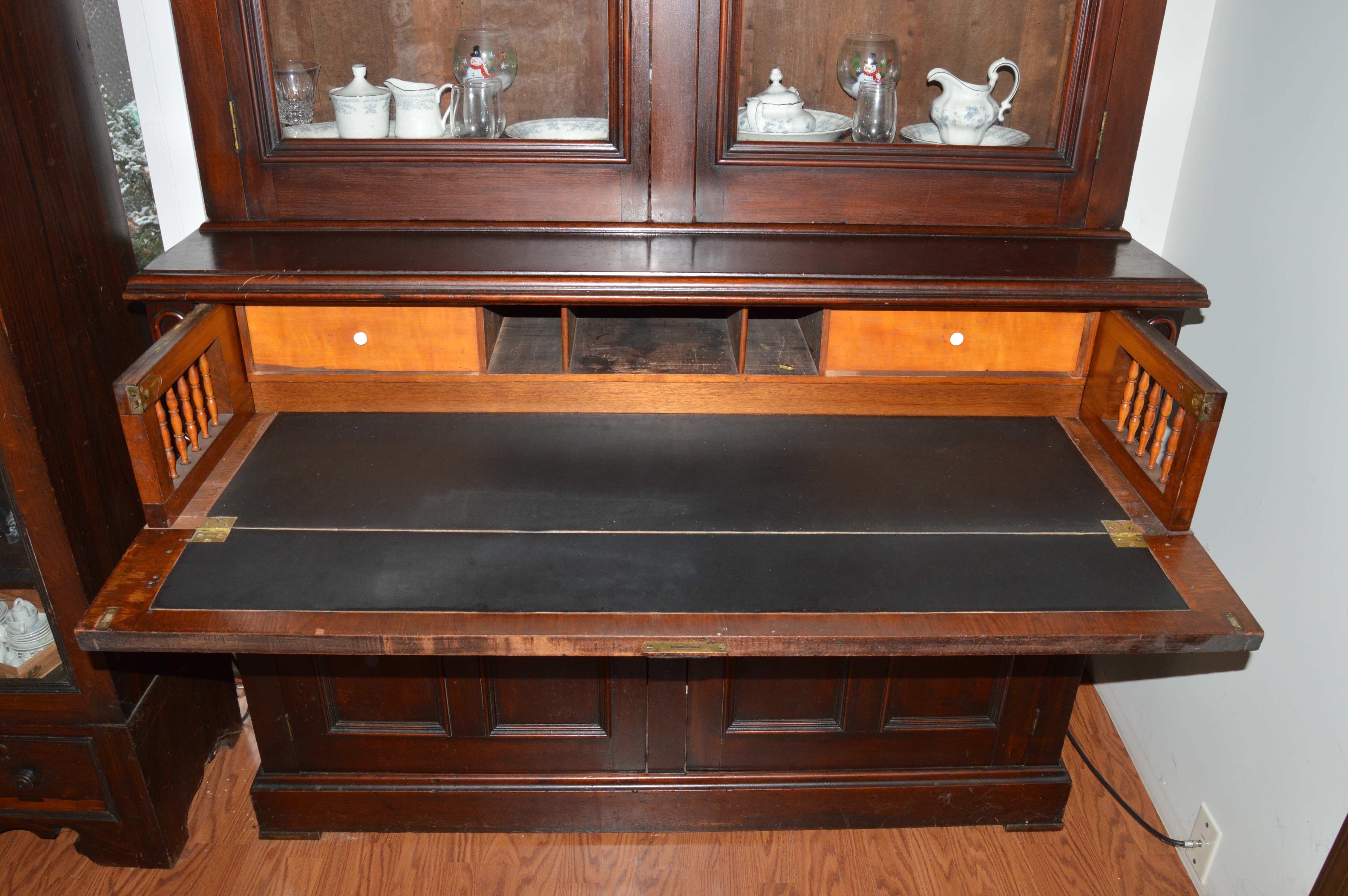 Victorian Mahogany China Cabinet