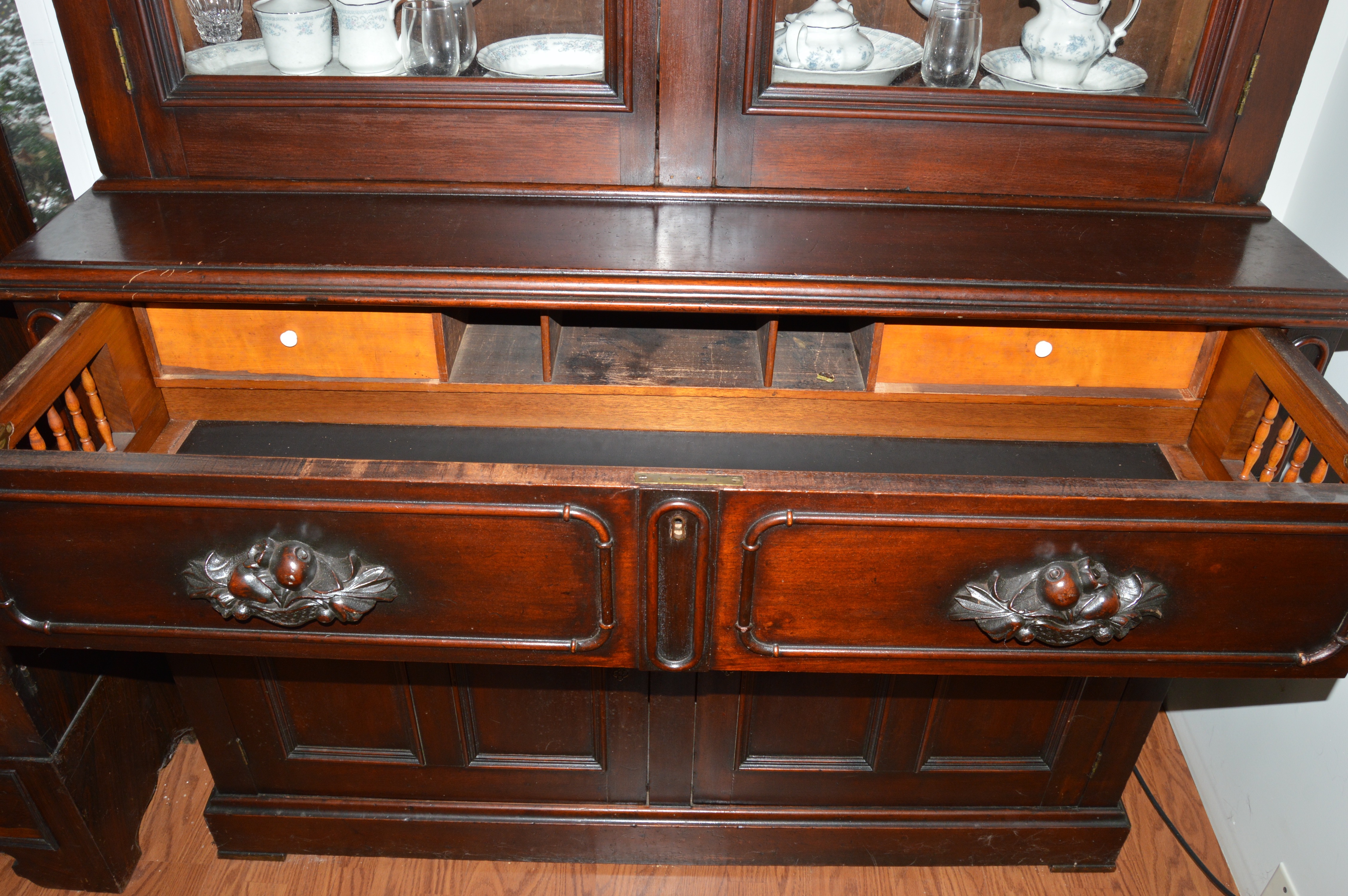 Victorian Mahogany China Cabinet