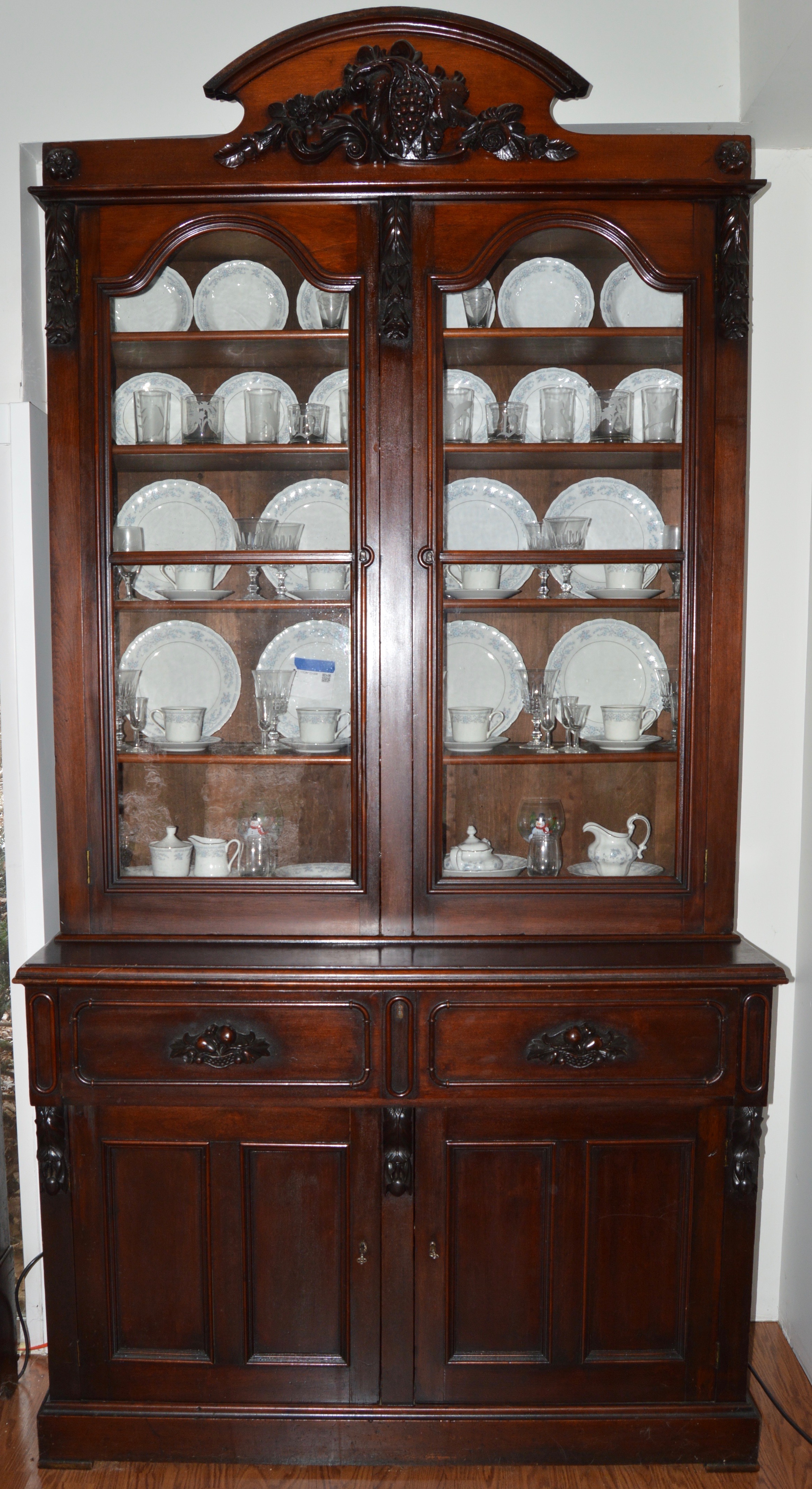 Victorian Mahogany China Cabinet