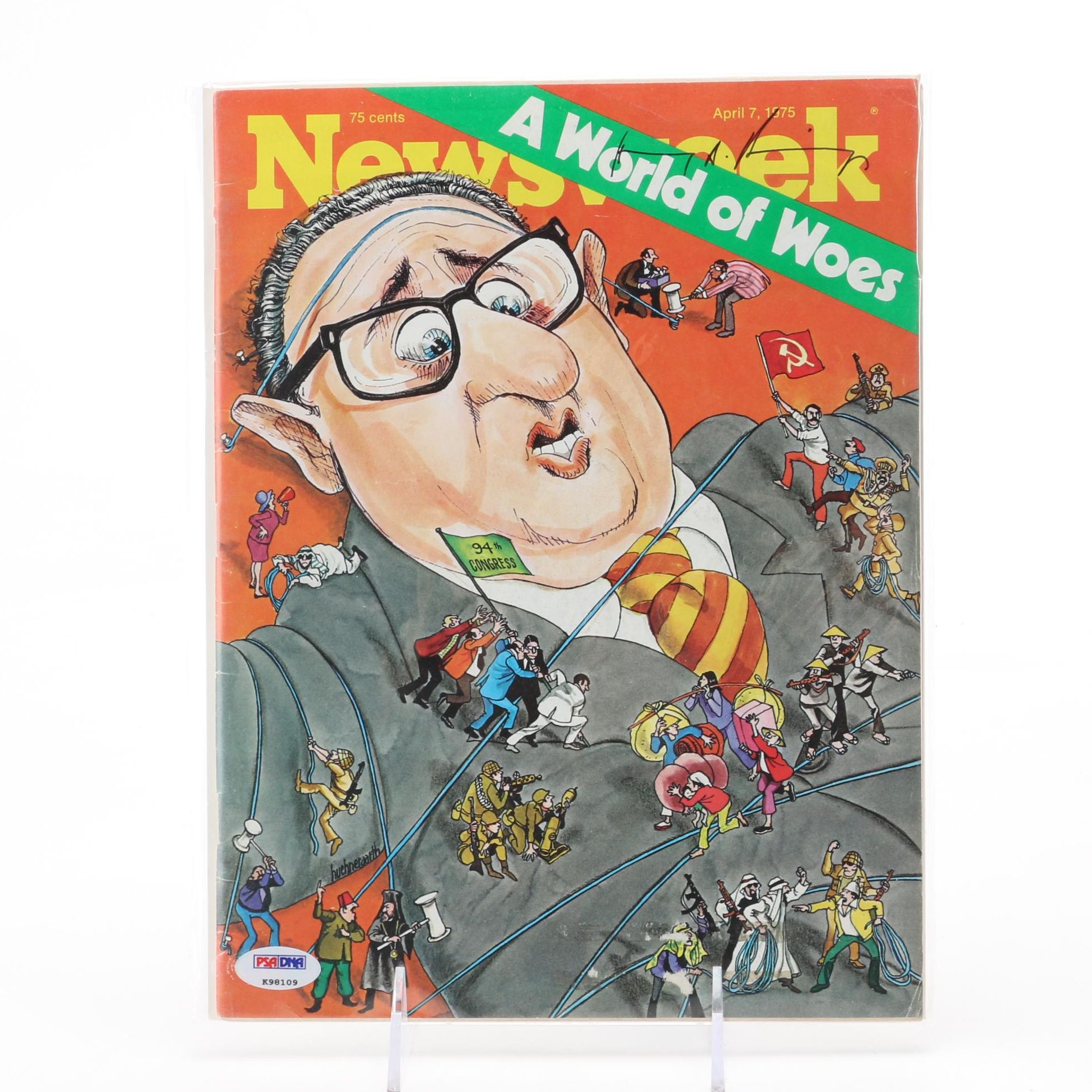 Henry Kissinger Autographed "Newsweek" Magazine