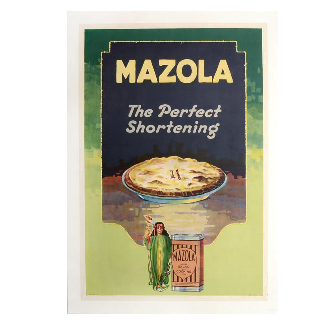 Original 1935 Mazola Poster Advertisement "The Perfect Shortening"