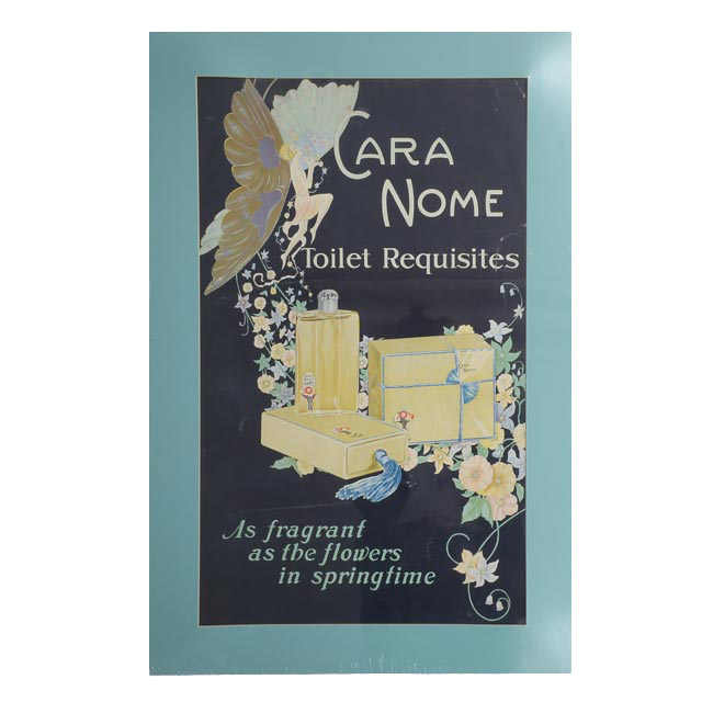 Original 1920s Advertisement Poster for Cara Nome Toilet Requisites