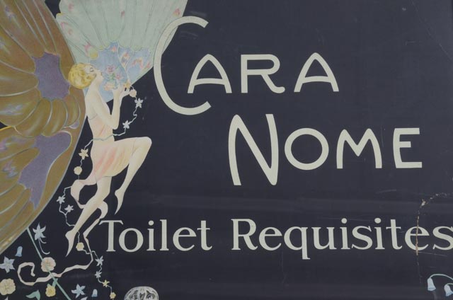 Original 1920s Advertisement Poster for Cara Nome Toilet Requisites