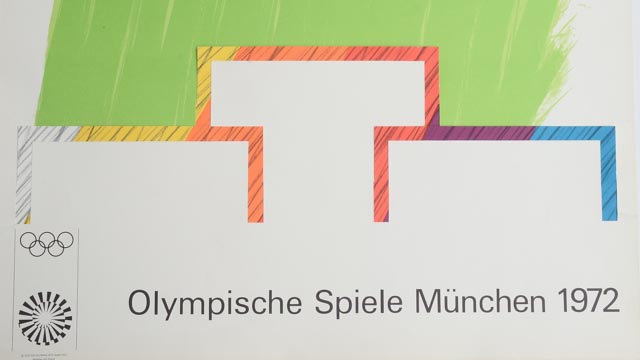 Original 1972 Munich Olympics Poster Designed by Richard Smith