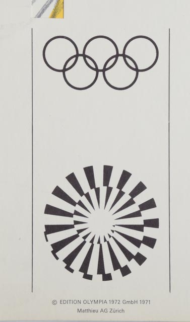 Original 1972 Munich Olympics Poster Designed by Richard Smith