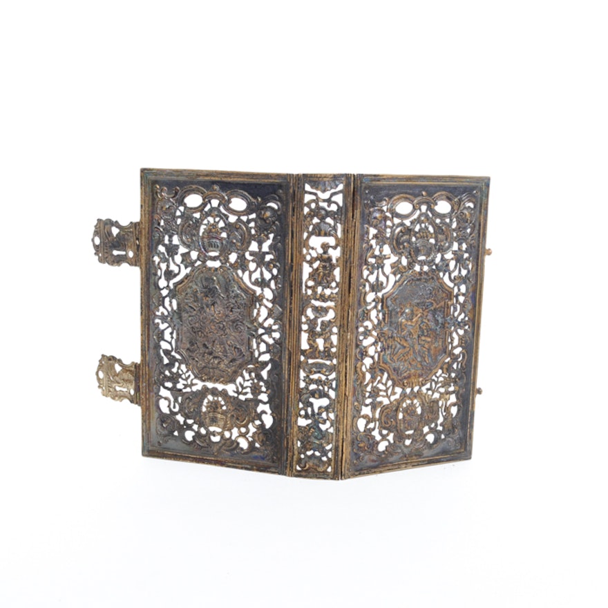 Silver Plate Filigree Bible or Book Cover