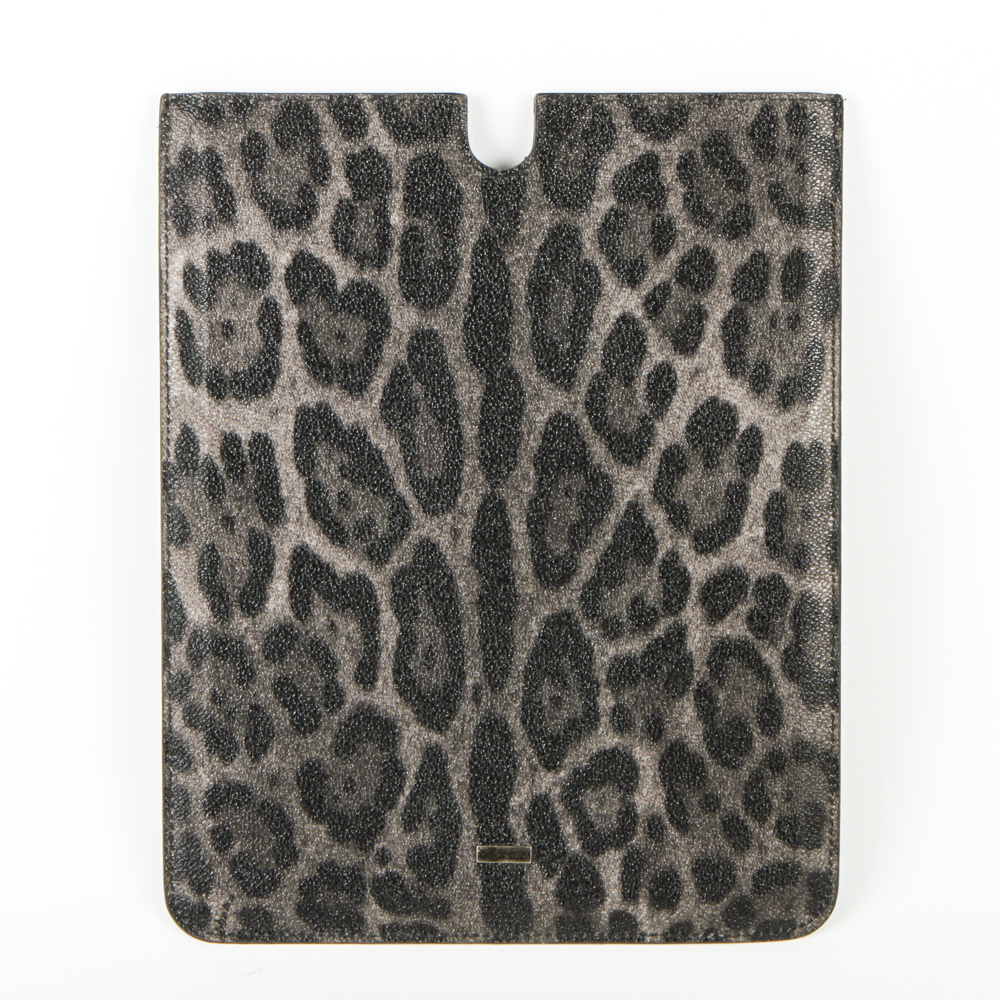 Dolce & Gabbana Leopord Print Leather iPad Cover