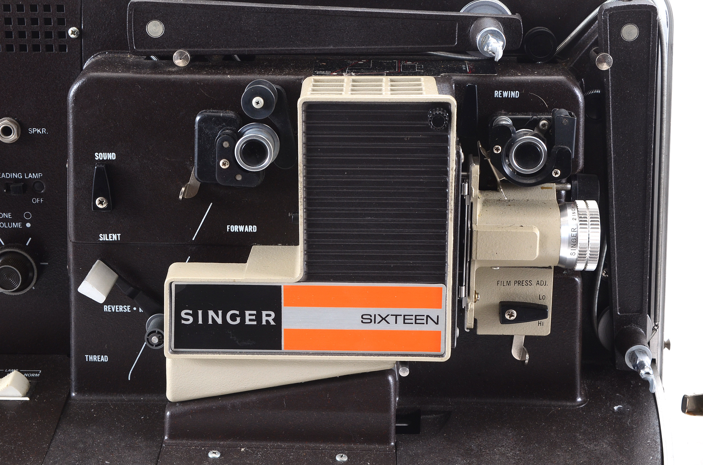 Vintage Singer Sixteen Projector, Built-in Speakers and Splicer